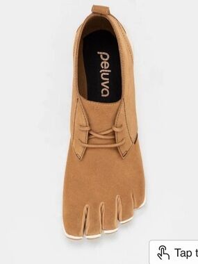 Peluva Men's Desert Boot Five Toe Leather Minimalist Lace-Up Shoes Recovery
